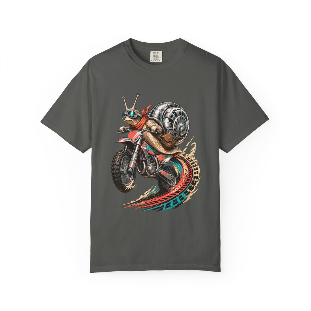 Chrome Deco Snail Motocross Courier T-Shirt Graphic