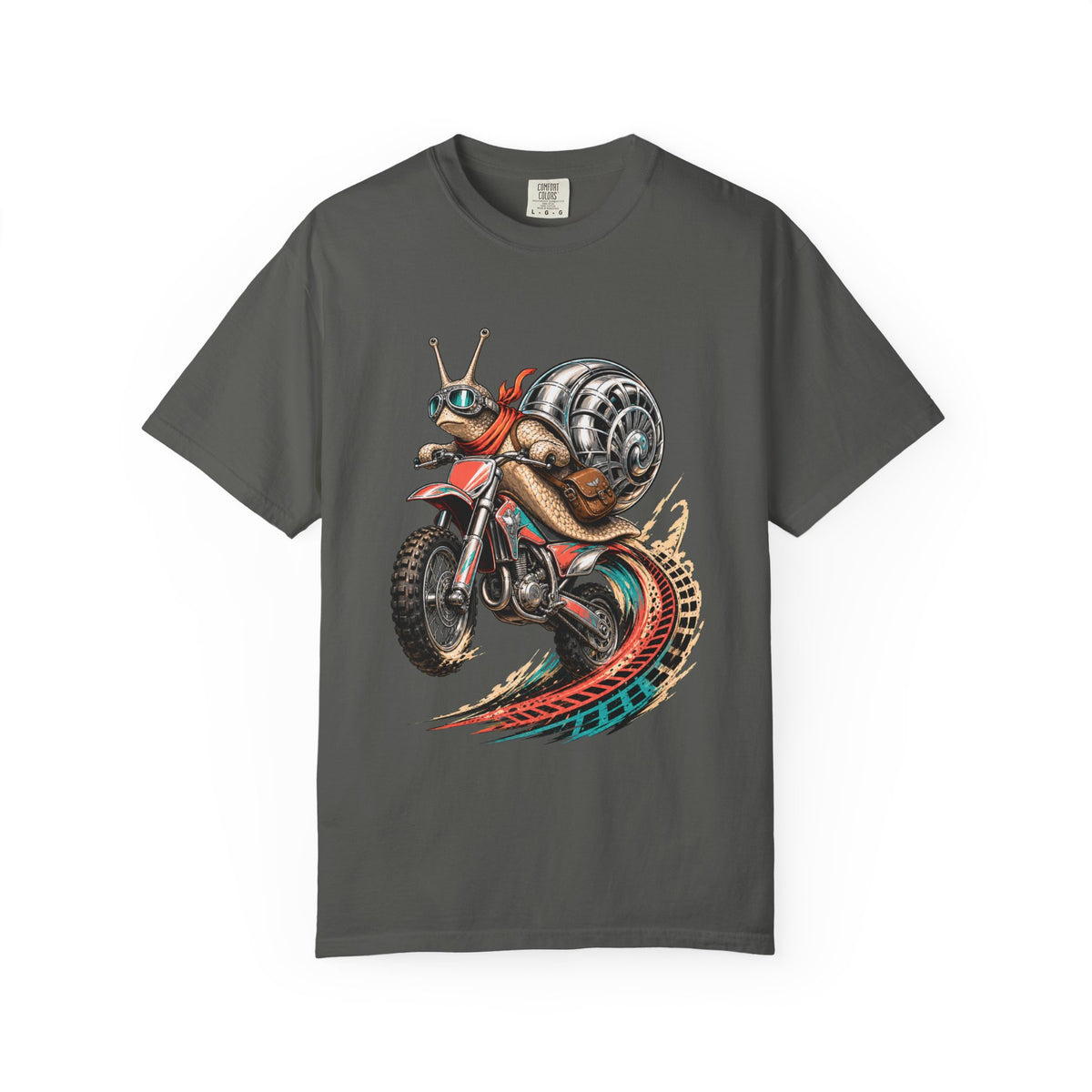 Chrome Deco Snail Motocross Courier T-Shirt Graphic