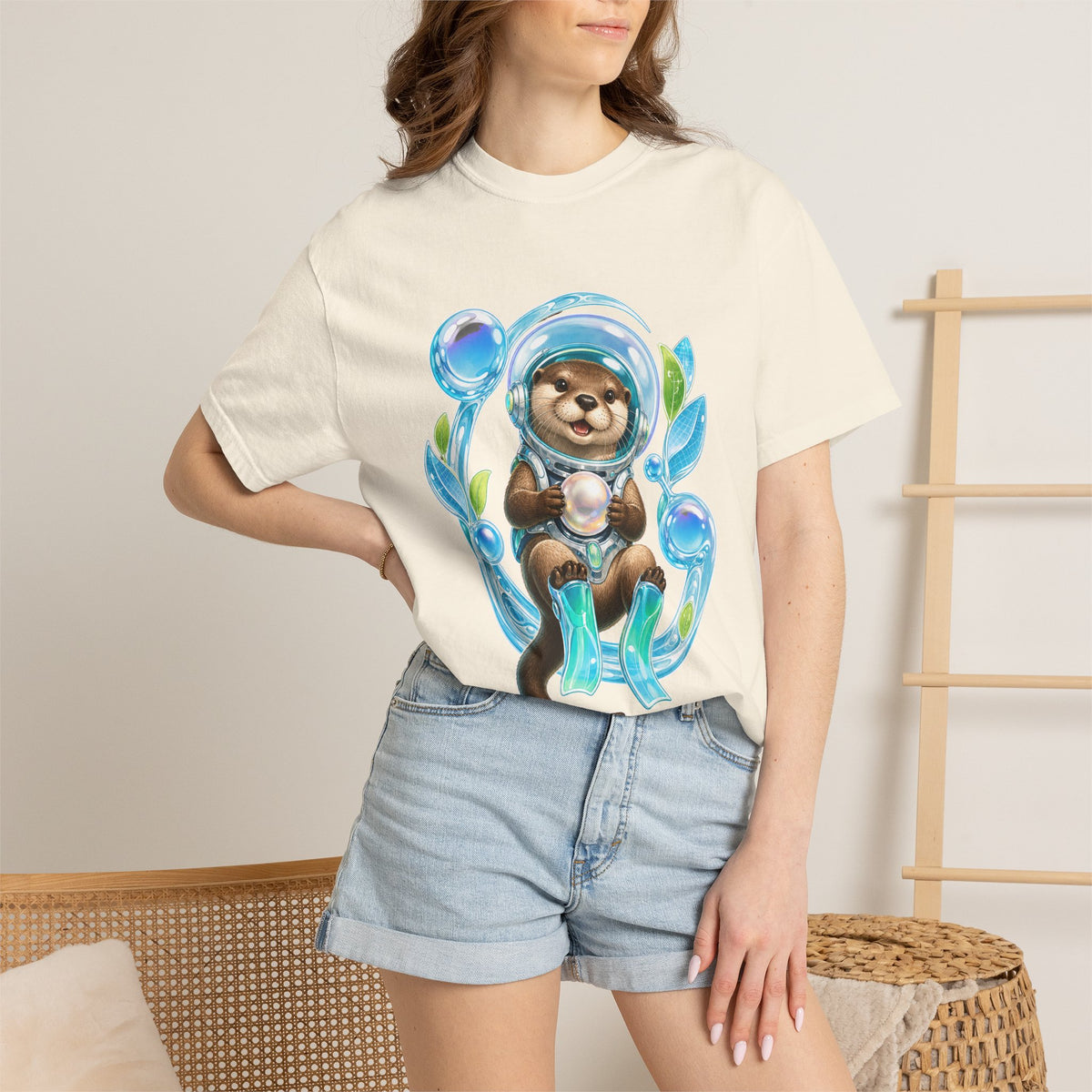 Frutiger Aero Otter Bubble Pilot Graphic Tee