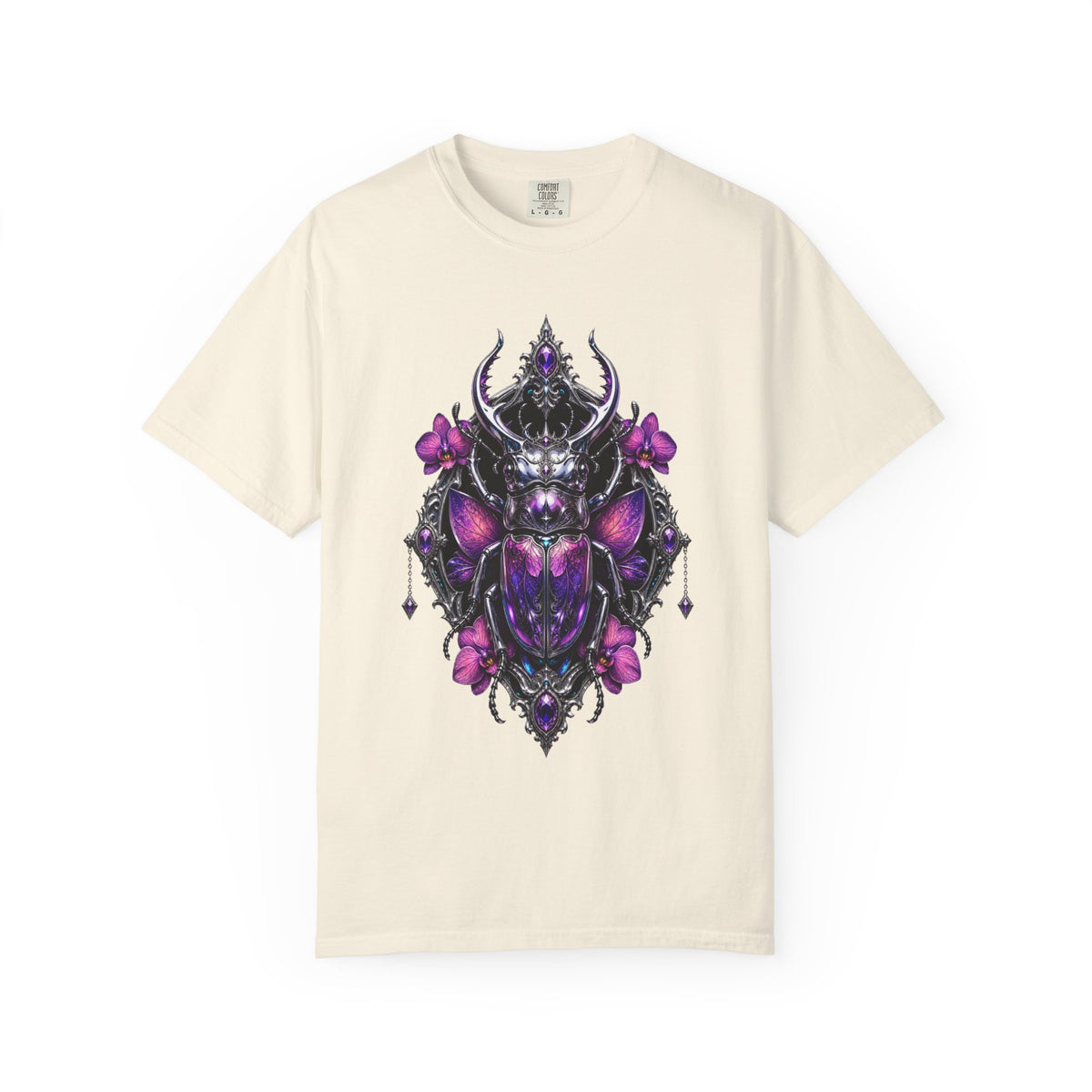 Chrome Orchid Stag Beetle Graphic Tee