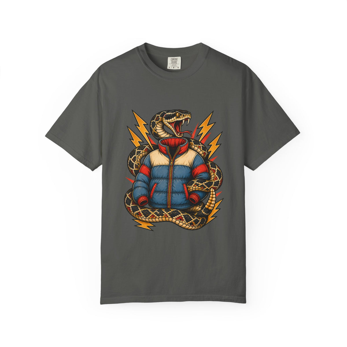 Tattoo Flash Thunder Rattlesnake T-Shirt Graphic