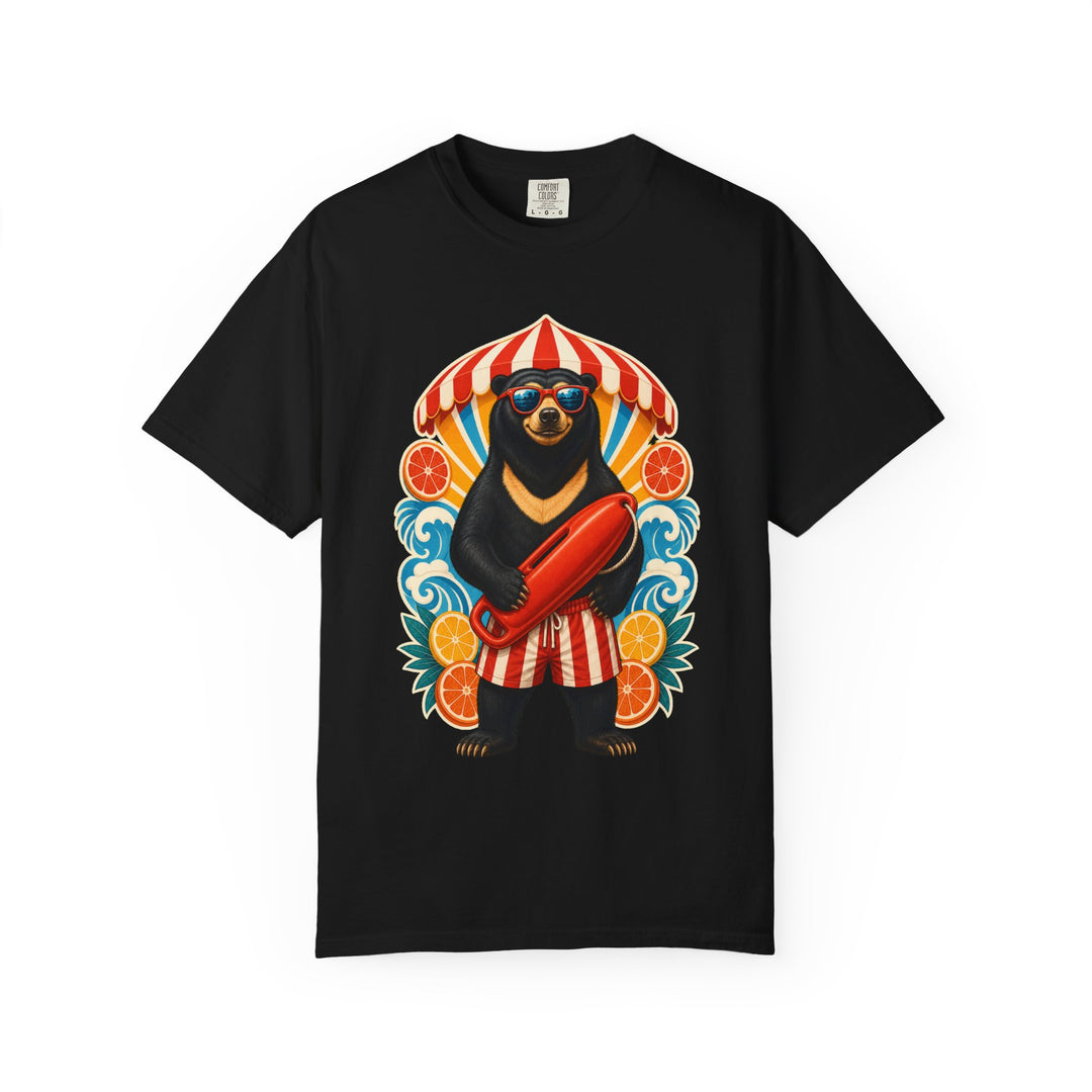 Cabana Stripe Sun Bear Graphic Tee