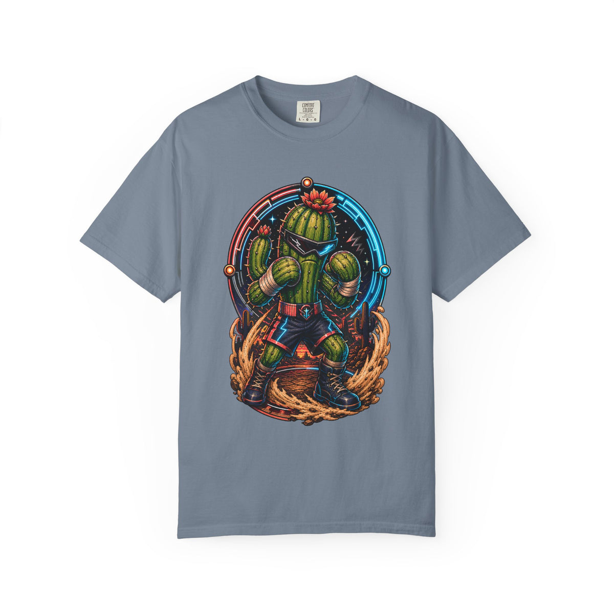 Cyber Cactus Boxer T-Shirt Graphic