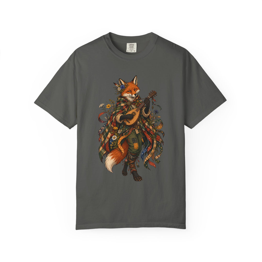 Plaid Meadow Fox Bard Graphic Tee