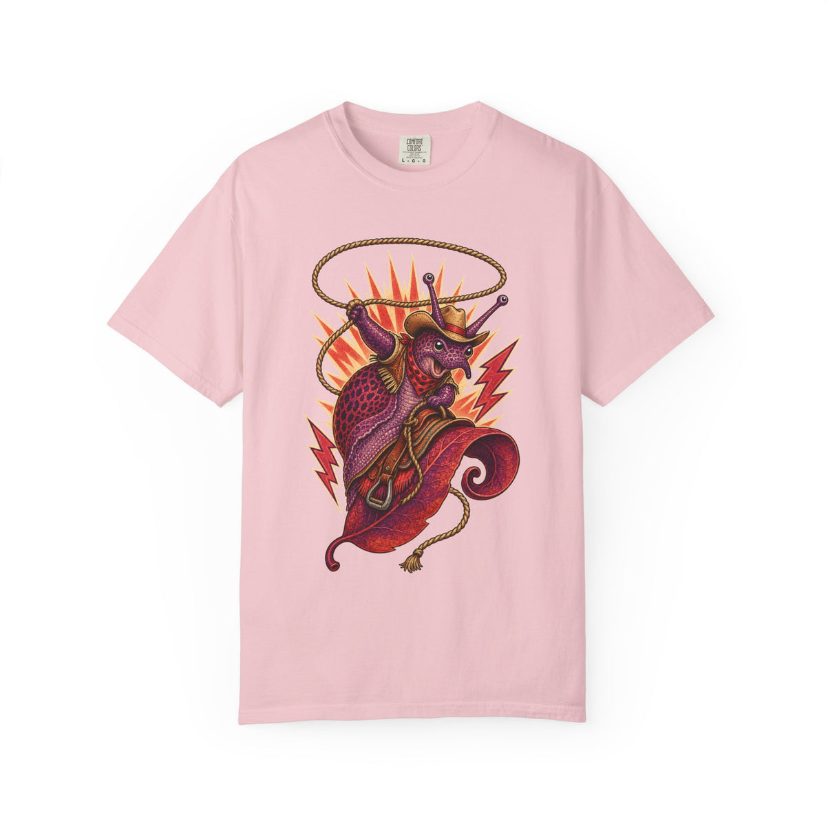 Red Violet Leopard Slug Rodeo Graphic Tee