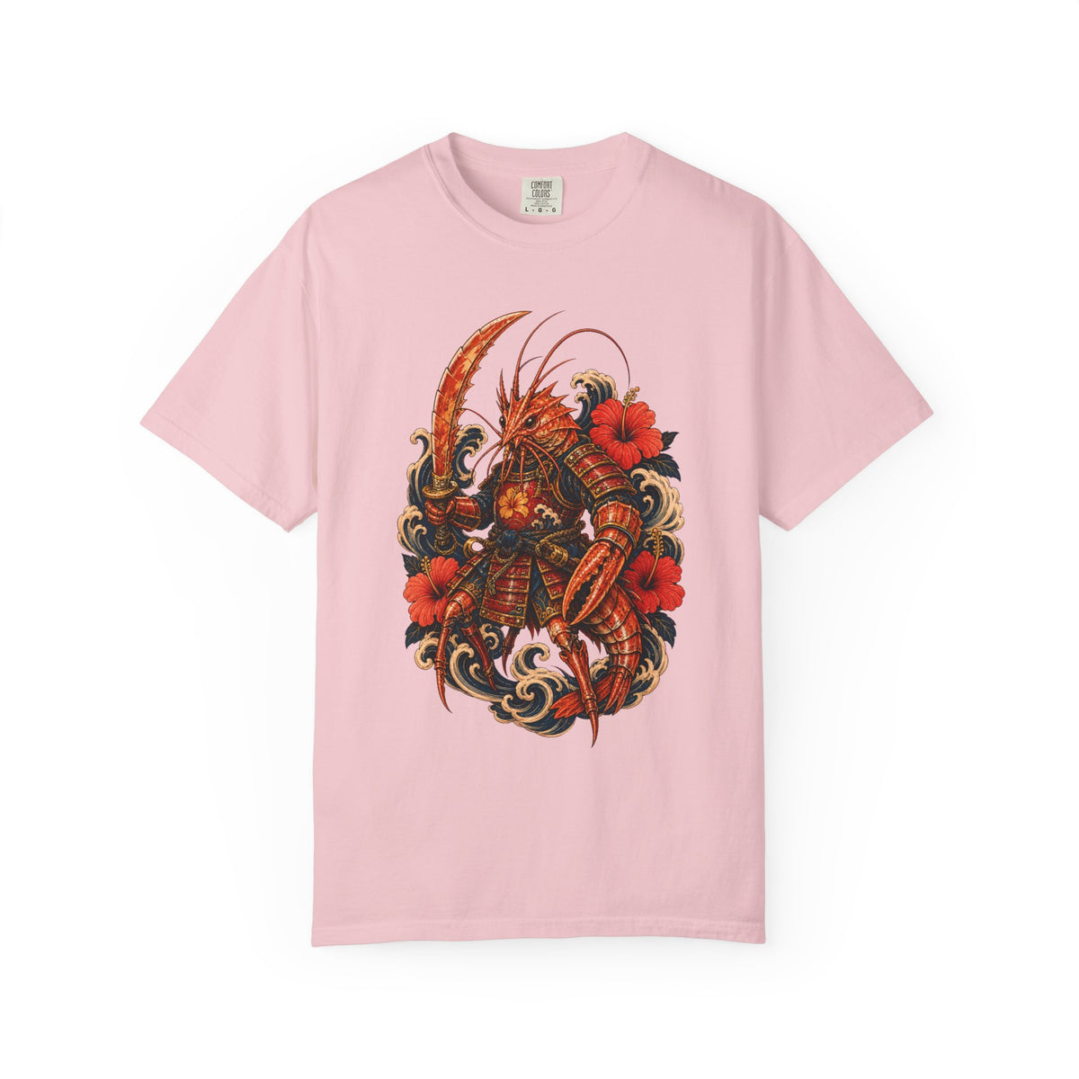 Hibiscus Tiger Prawn Samurai Graphic Tee