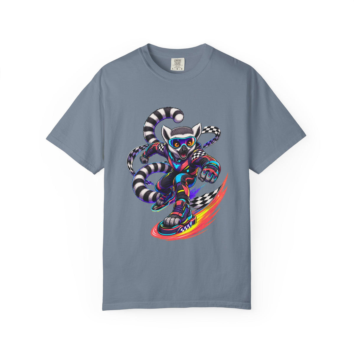 Neon Raceway Lemur Graphic Tee