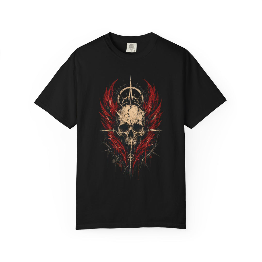 Crimson Relic Skull T-Shirt Graphic