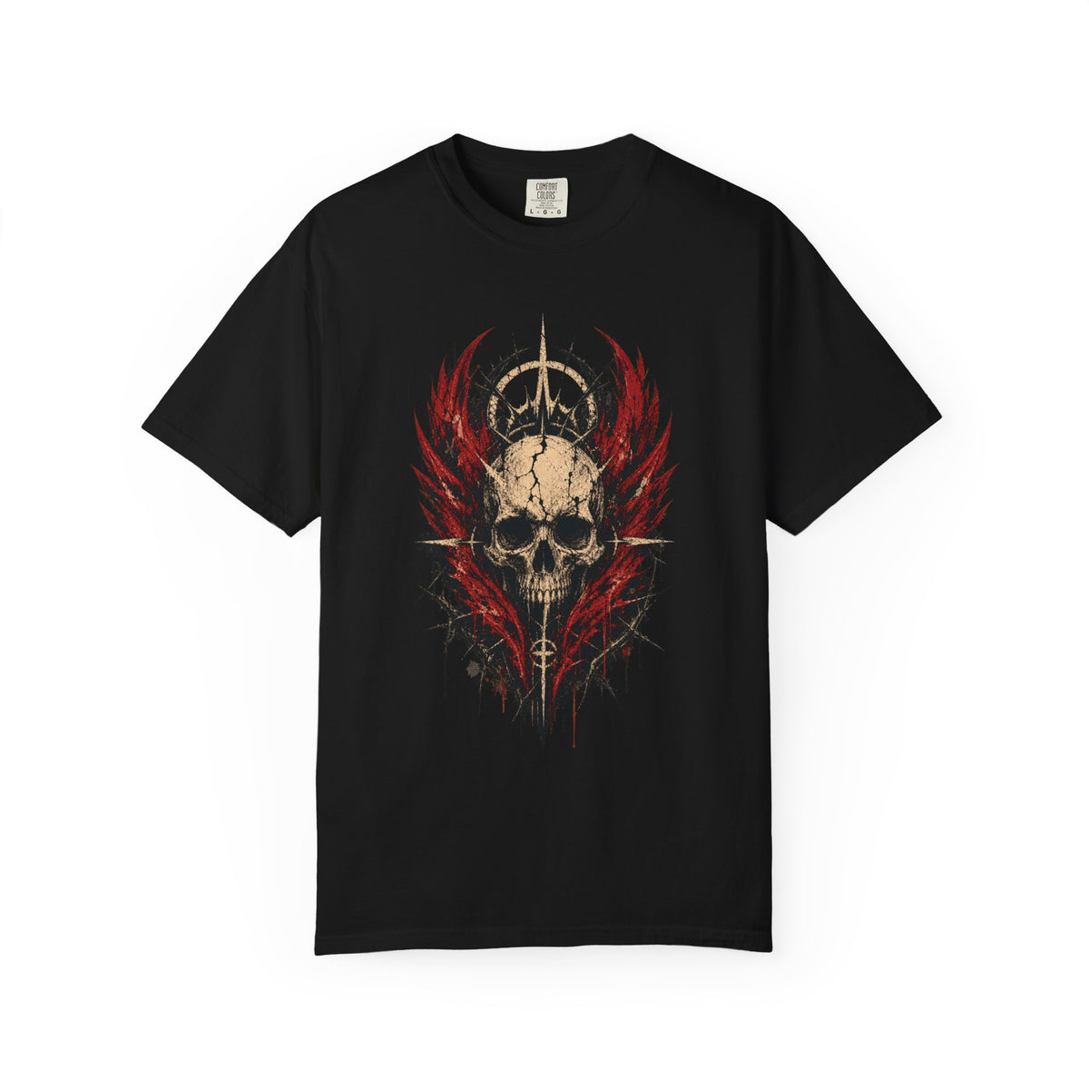 Crimson Relic Skull T-Shirt Graphic