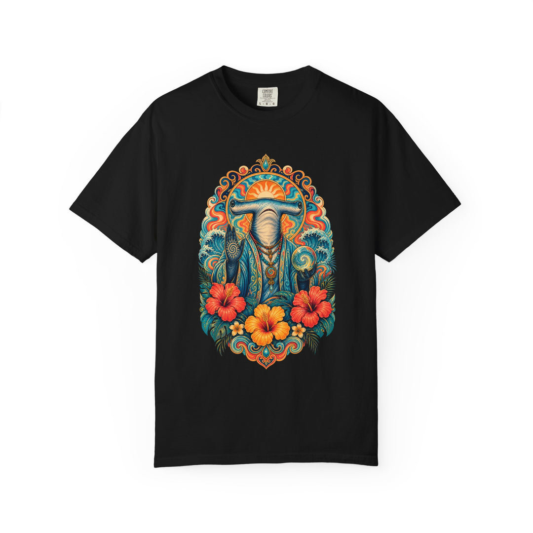 Psychedelic Hibiscus Hammerhead Oracle Graphic Tee
