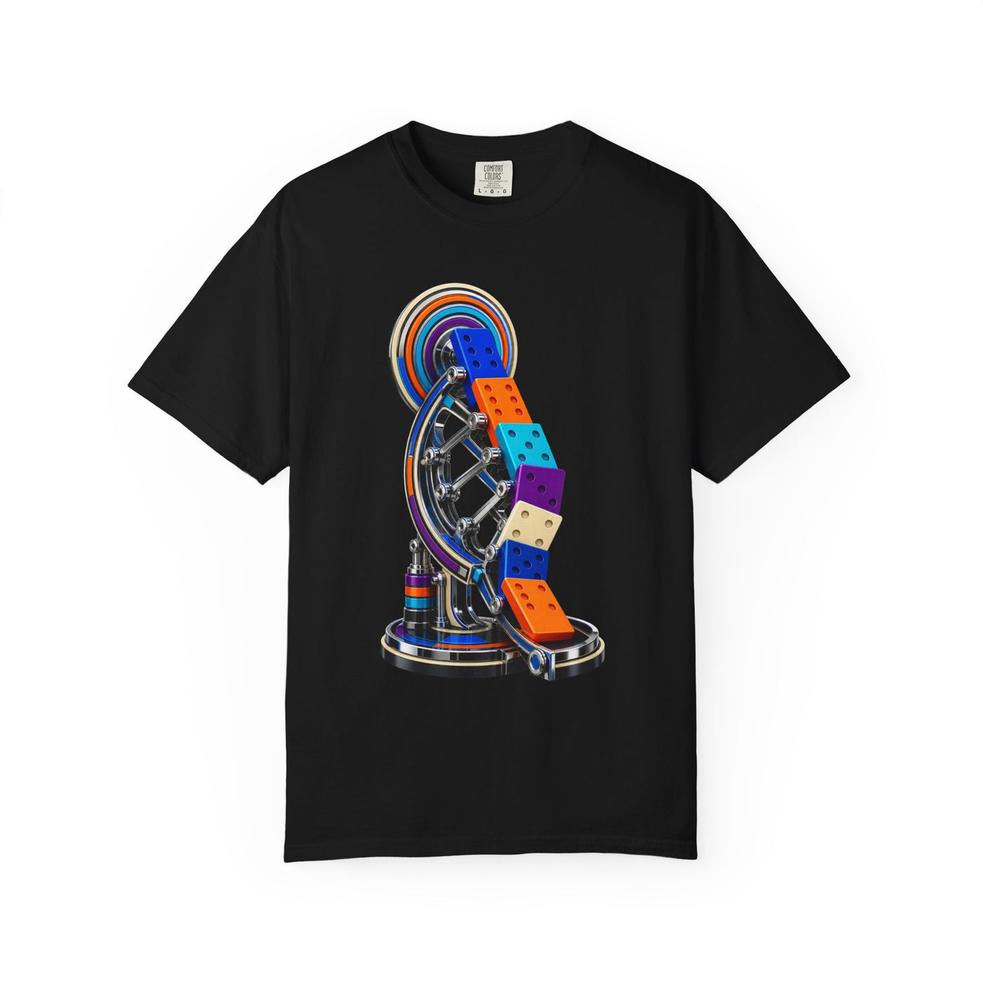Prismatic Domino Cascade Machine Graphic Tee