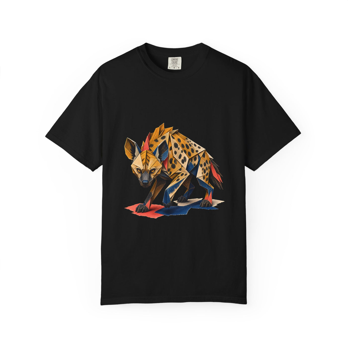 Origami Hyena Trickster Collage Graphic Tee