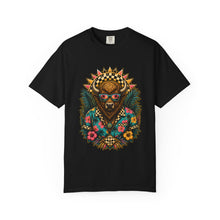 Tropical Checkered Bison Cabana T-Shirt Graphic
