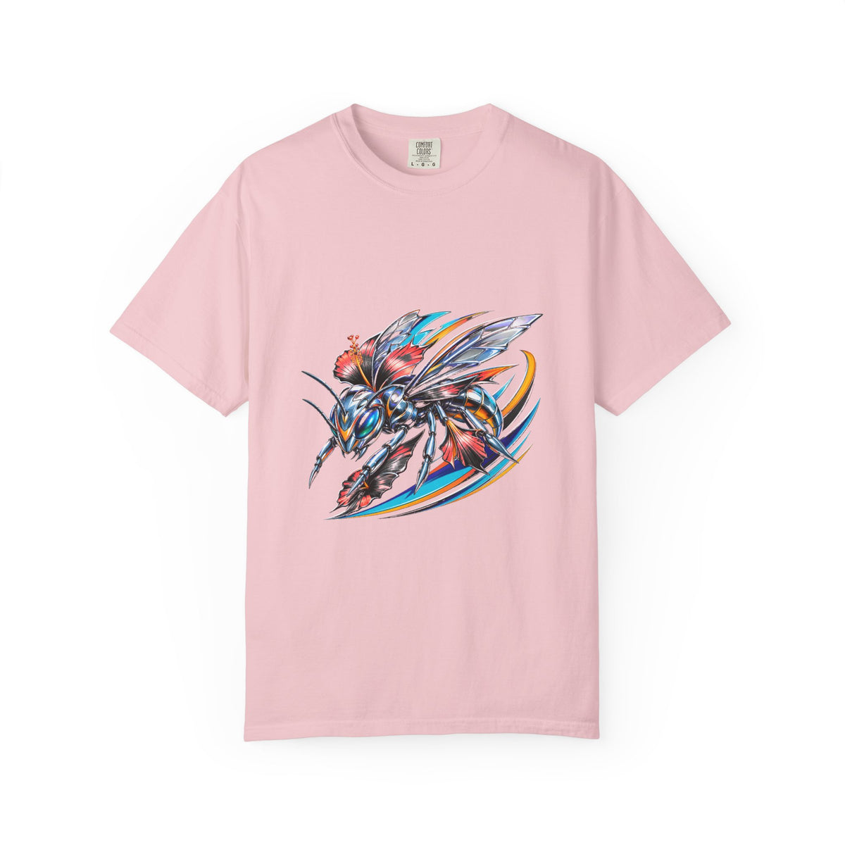 Chrome Hibiscus Hornet Racer Graphic Tee