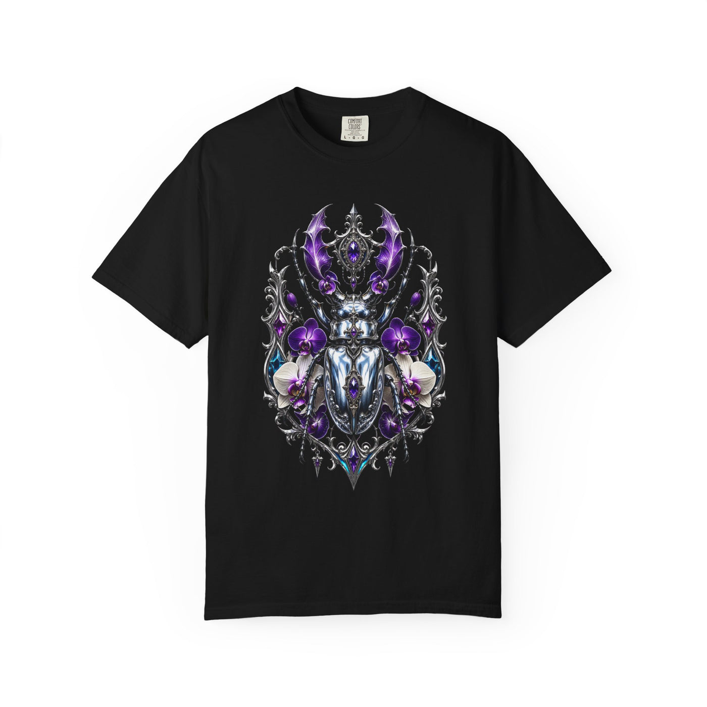 Chrome Orchid Stag Beetle Graphic Tee