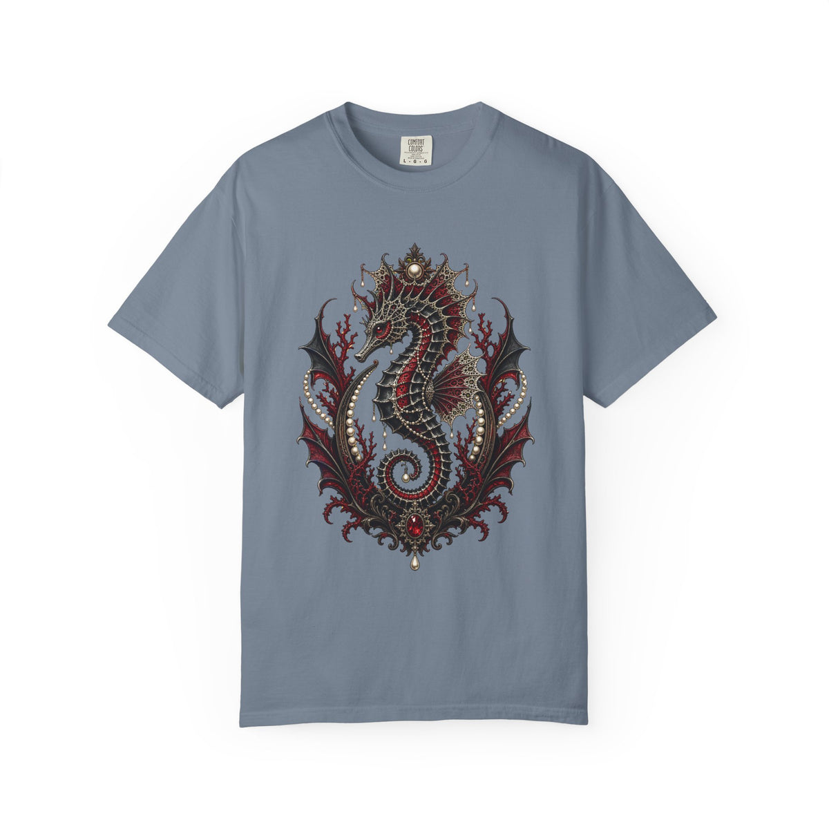 Vampire Lace Seahorse Crest T-Shirt Graphic