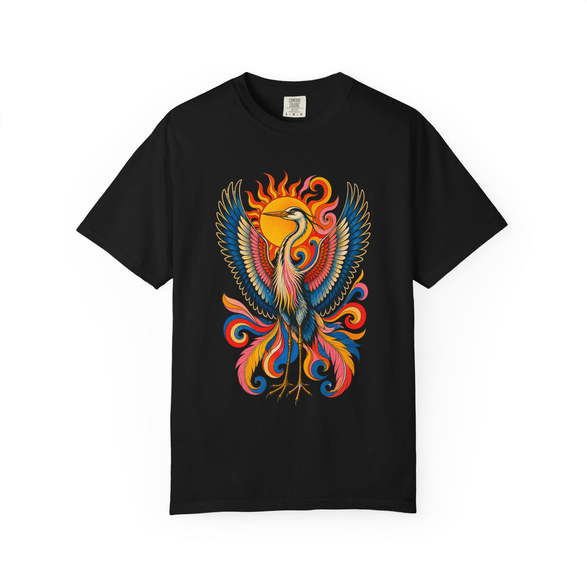 Psychedelic Solar Heron Graphic Tee