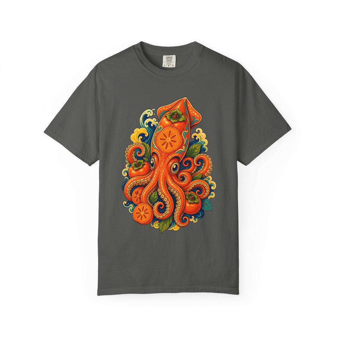 Psychedelic Persimmon Squid Graphic Tee