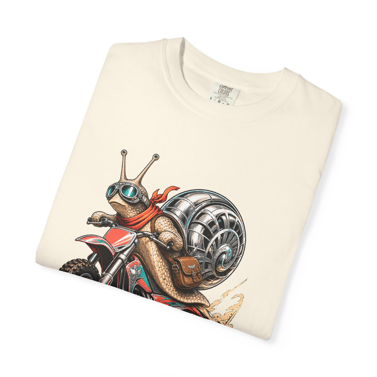 Chrome Deco Snail Motocross Courier T-Shirt Graphic