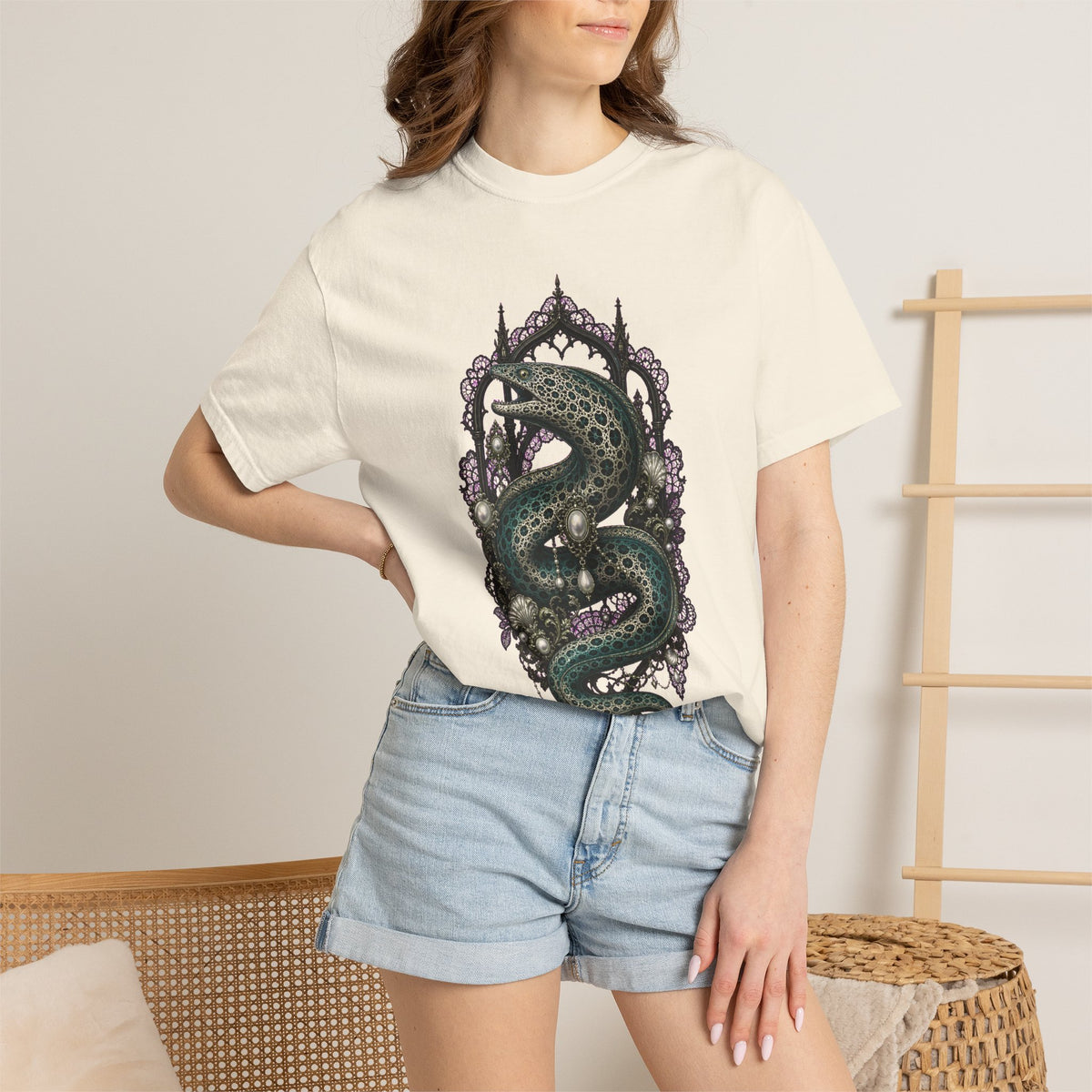 Gothic Lace Moray Eel Graphic Tee