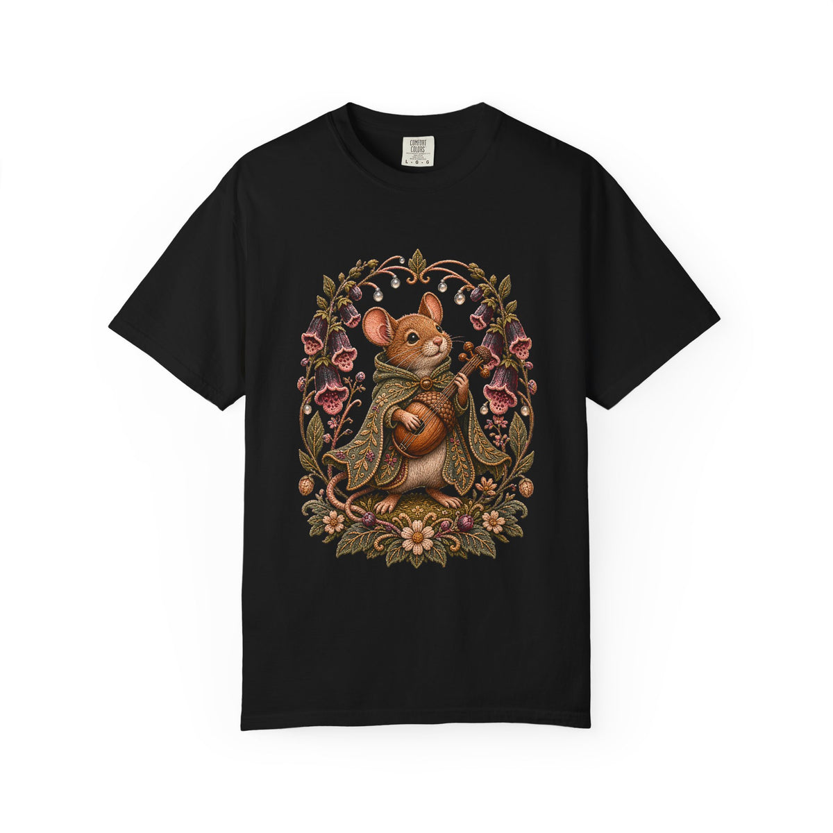 Foxglove Field Mouse Bard T-Shirt Graphic