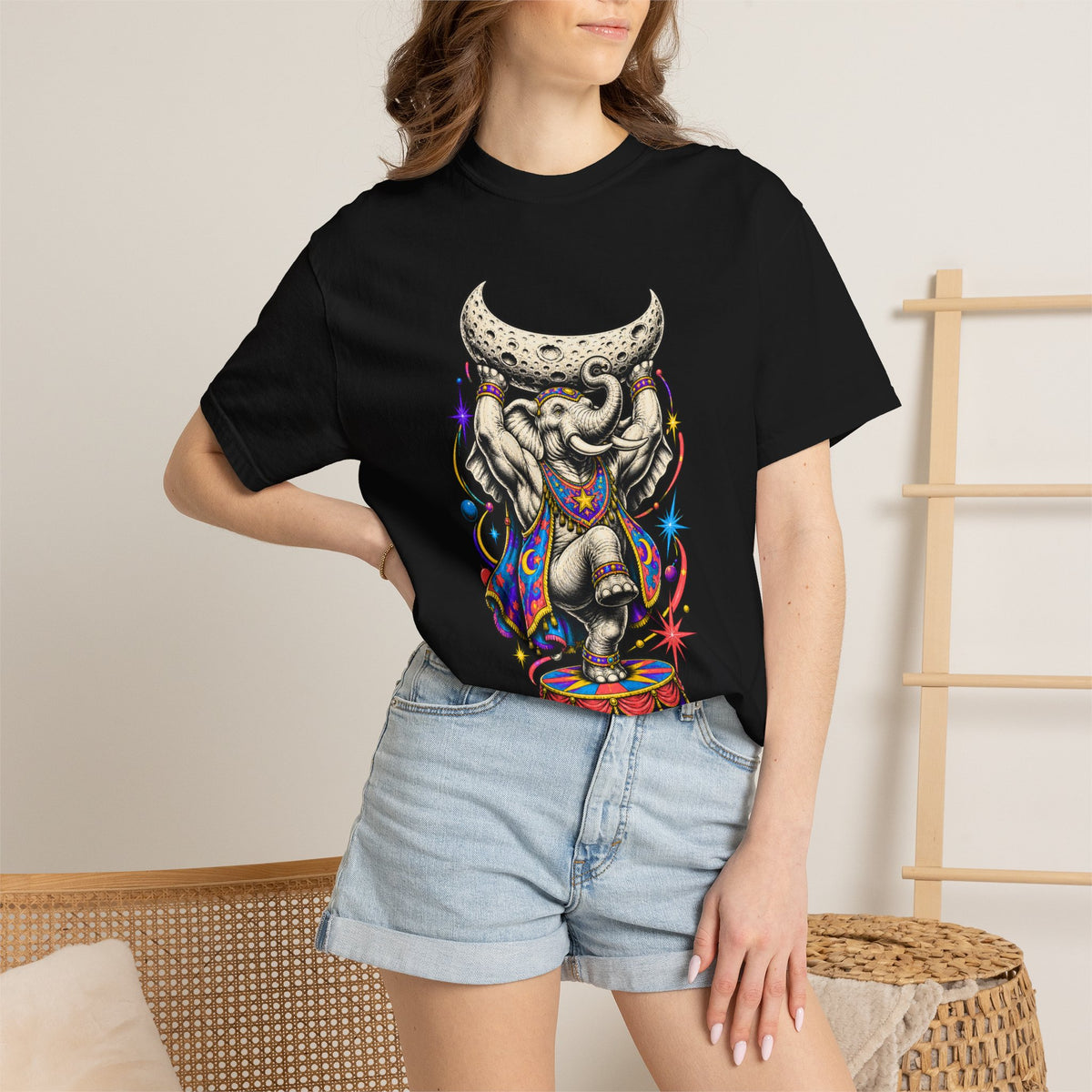 Moonlift Elephant Cosmic Sideshow Graphic Tee
