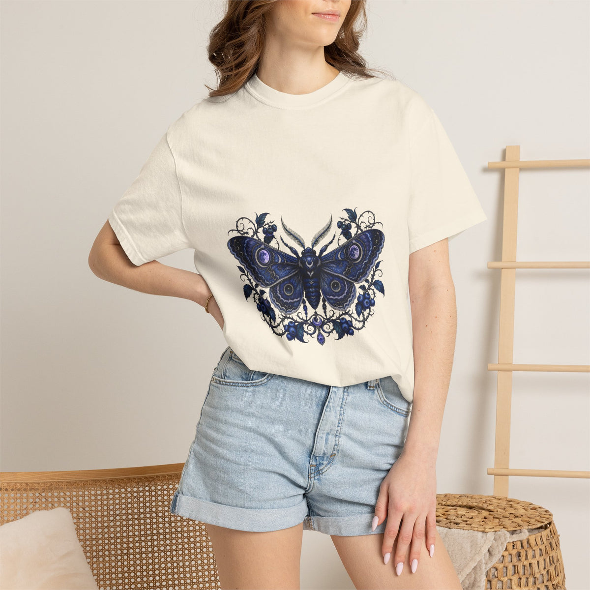 Gothic Blueberry Moth Graphic Tee