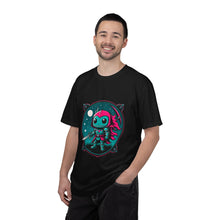 Neon Chibi Knight Emblem T-Shirt Graphic