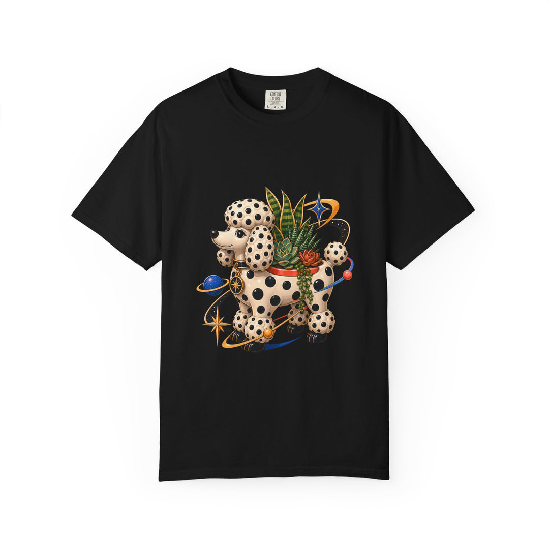 Polka Dot Cosmic Poodle Planter T-Shirt Graphic