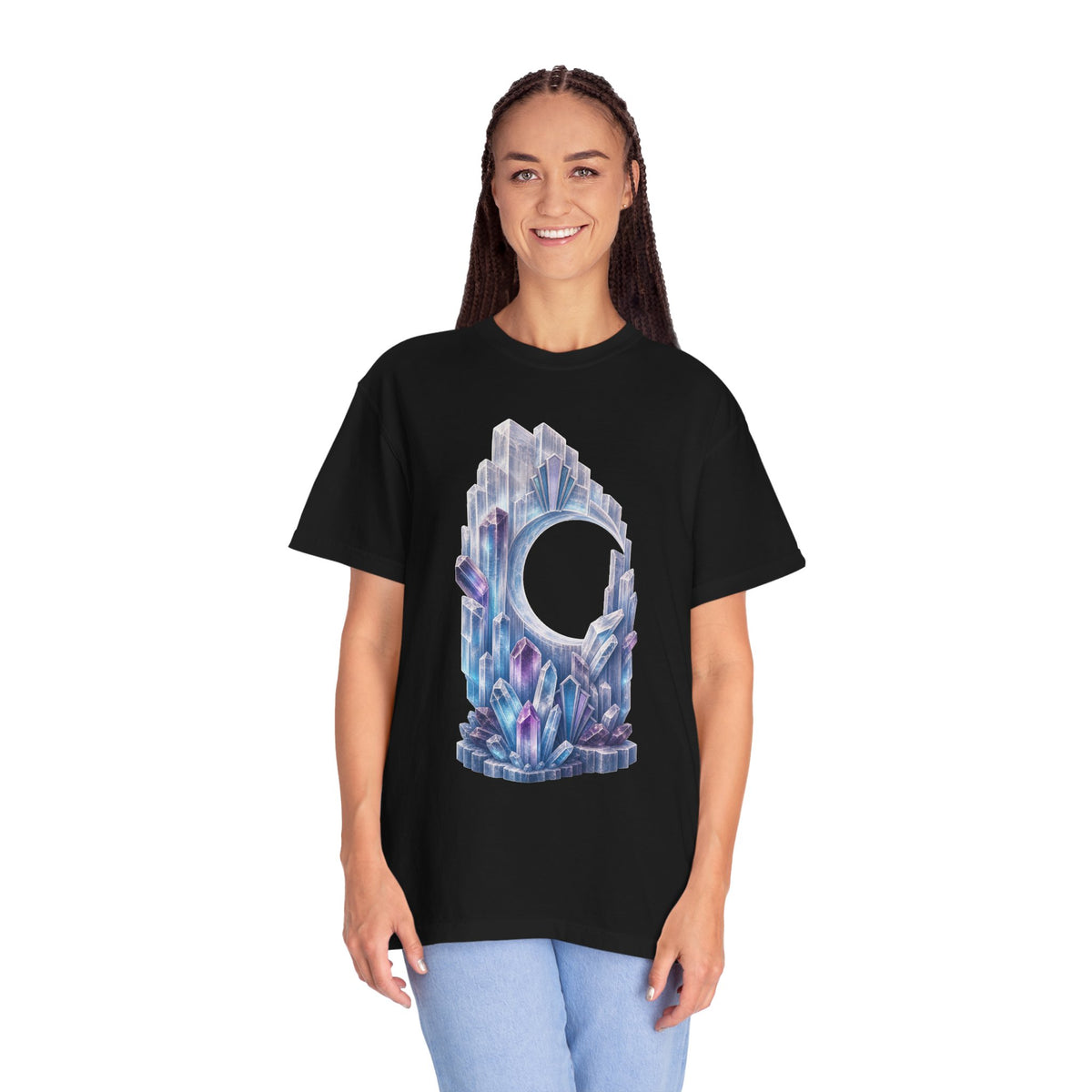 Selenite Moon Gate Mineral Totem Graphic Tee