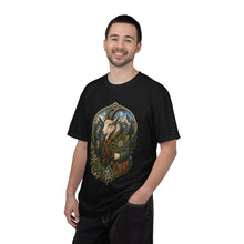 Woodcut Mountain Goat Botanist T-Shirt Graphic