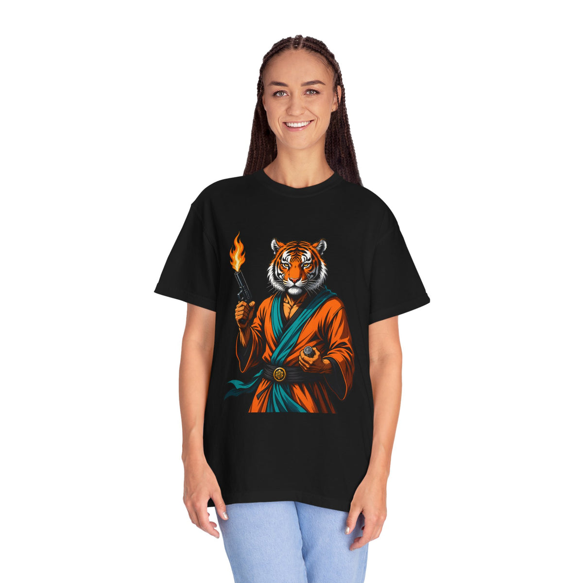 Tiger Gunfighter Graphic T-Shirt Design