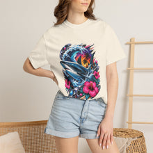 Y2K Surf Hibiscus Shark T-Shirt Graphic