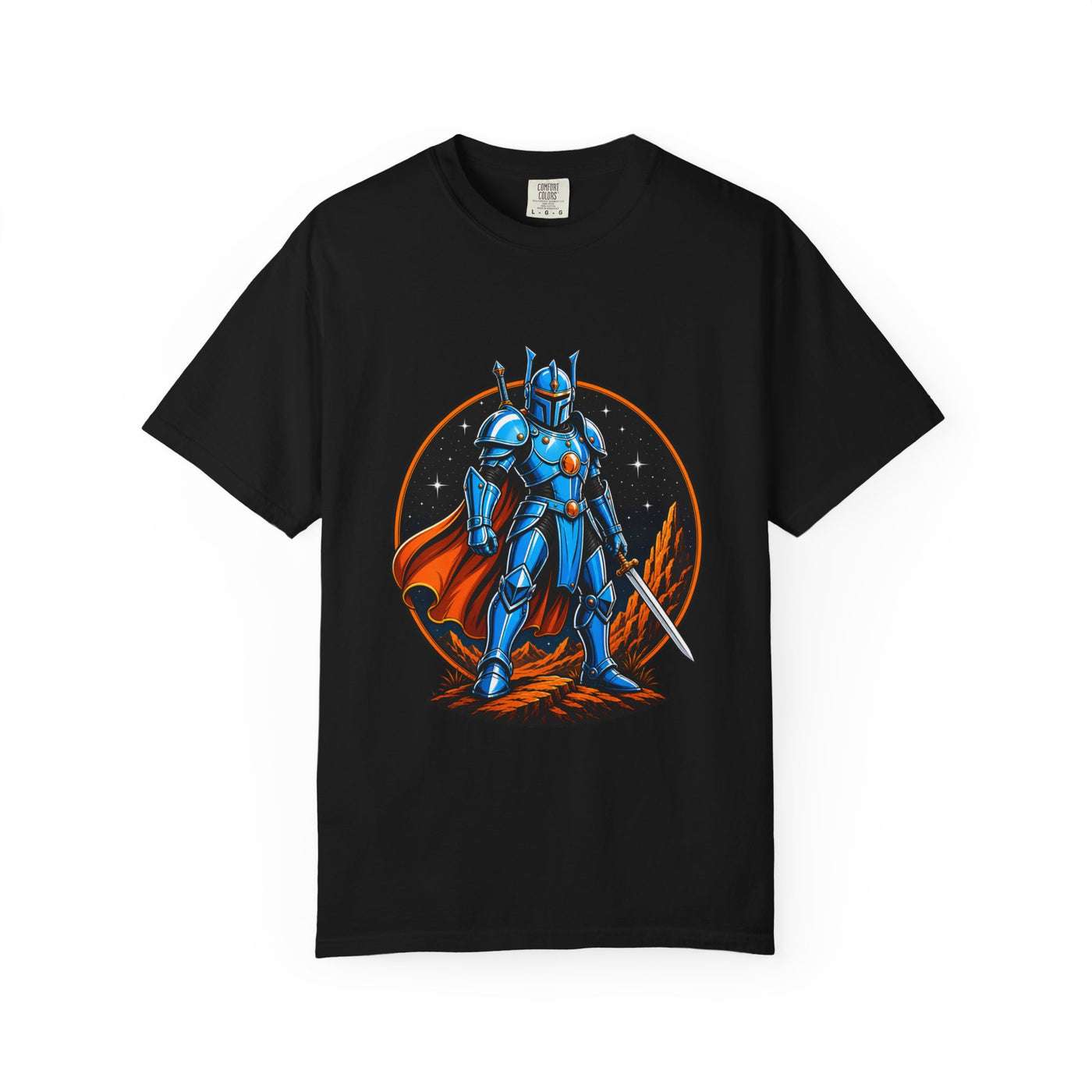 Starlit Blue Knight T-Shirt Graphic