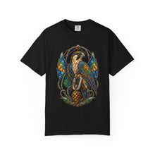 Stained Glass Climbing Pinecone Falcon T-Shirt Graphic