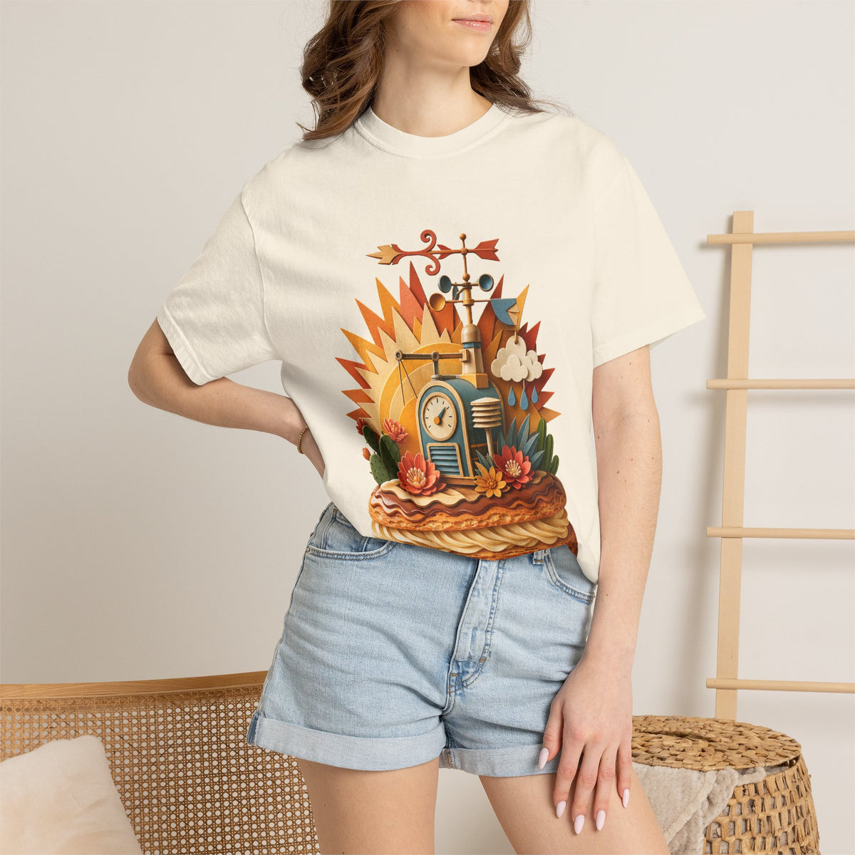 Paper Cut Desert Weather Eclair T-Shirt Graphic