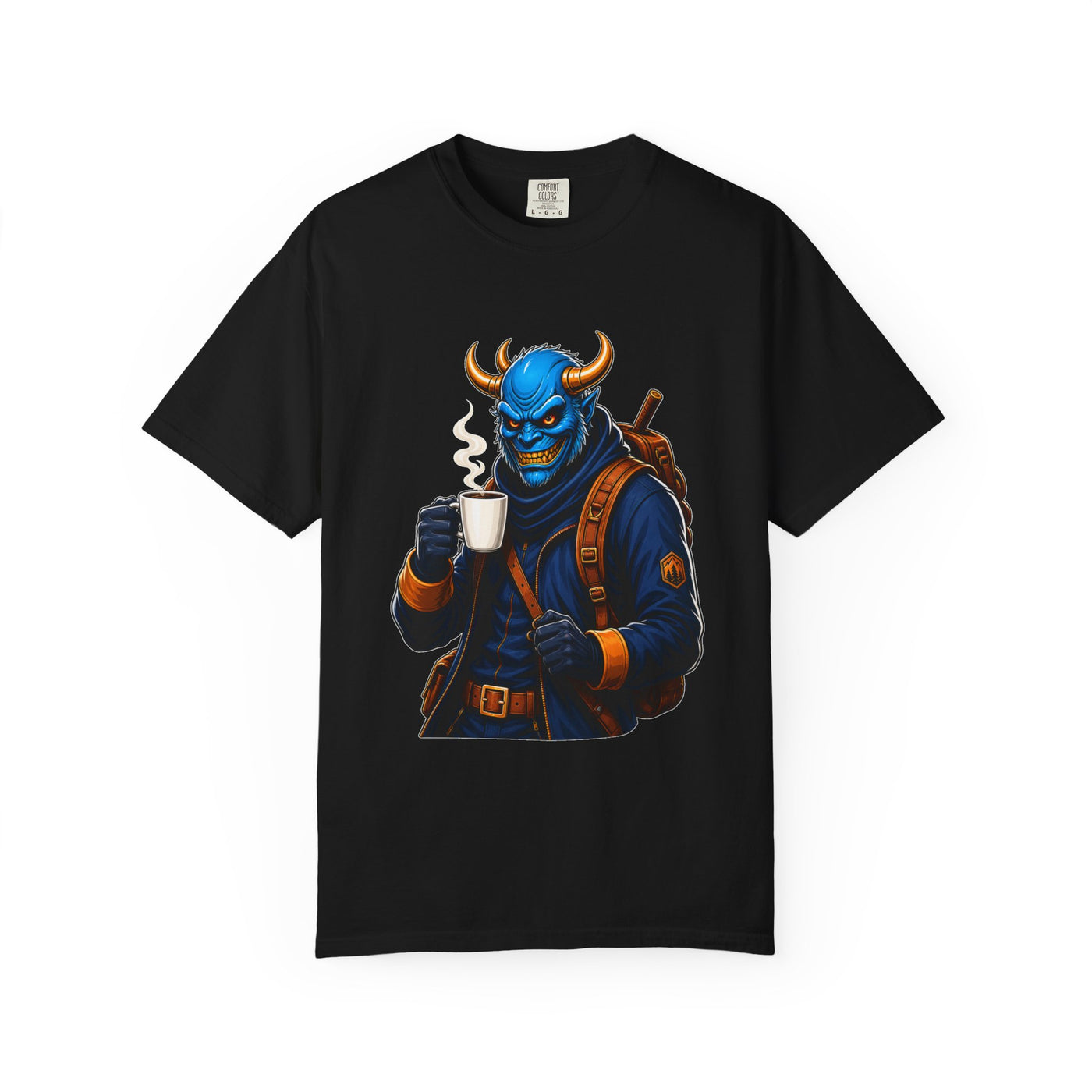 Blue Oni Coffee Traveler T-Shirt Graphic