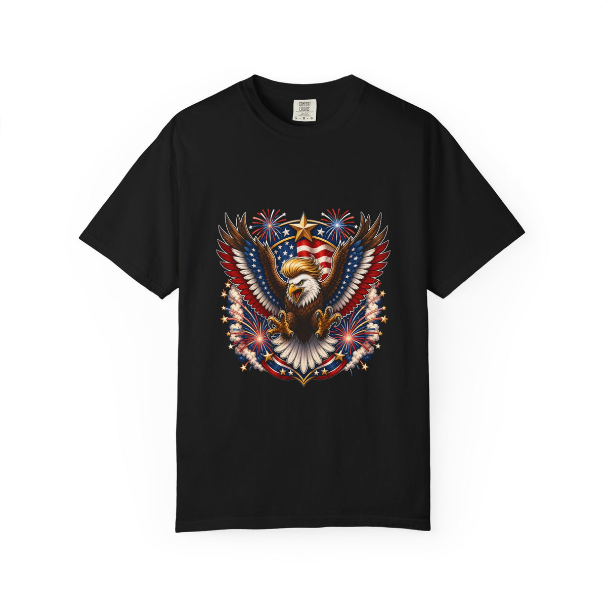 Liberty Eagle Fireworks Crest T-Shirt Graphic