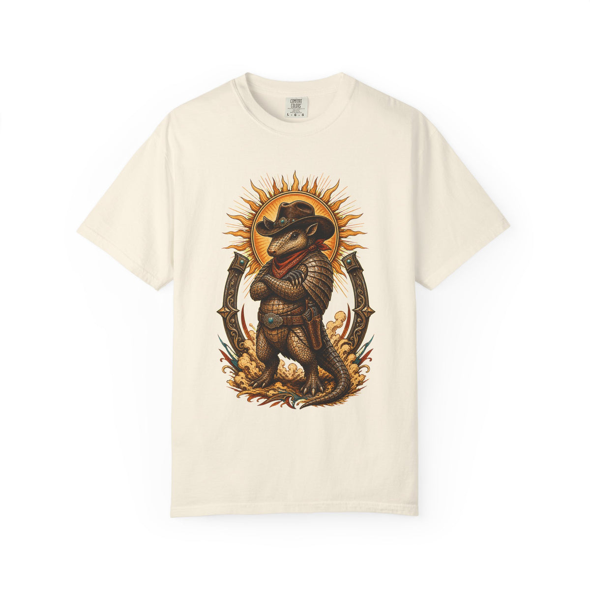 Solar Cowboy Armadillo T-Shirt Graphic