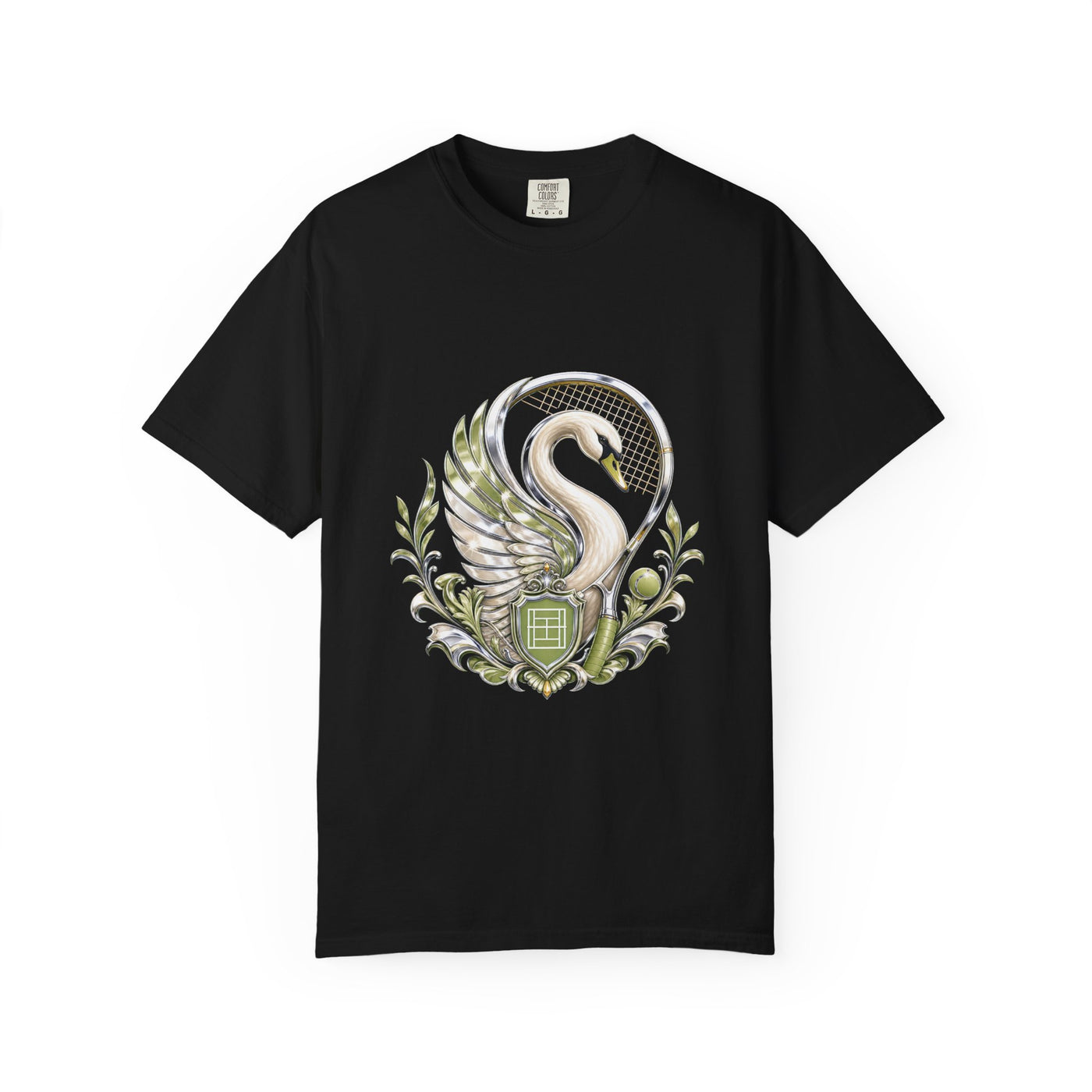 Pistachio Chrome Tennis Swan Crest T-Shirt Graphic
