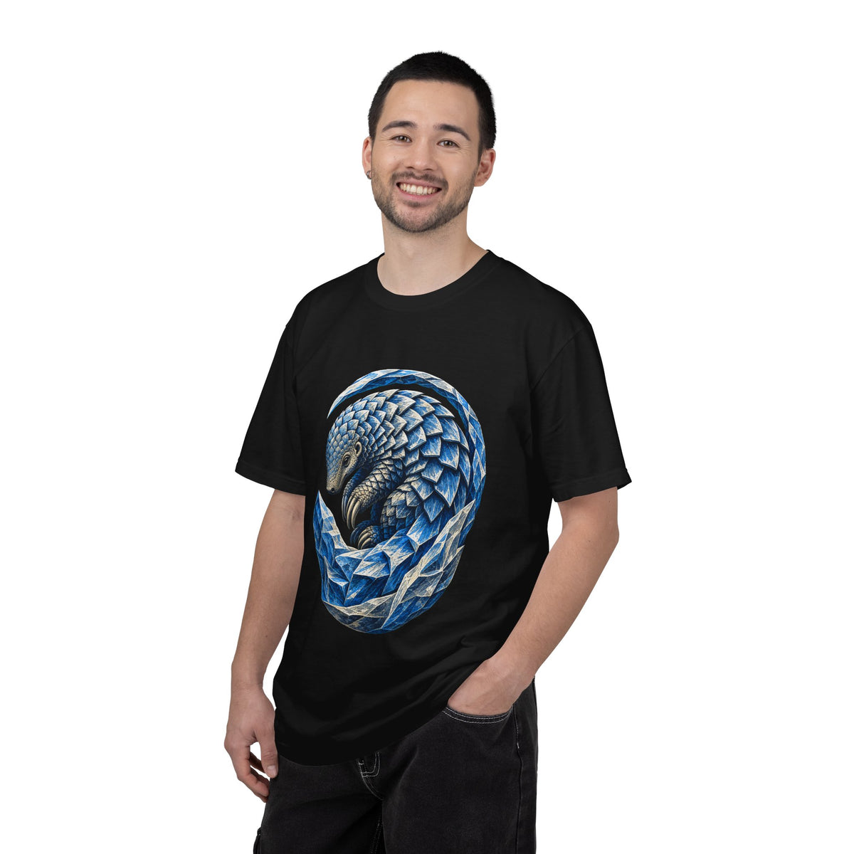 Cool Blue Pangolin Glacier Armor Graphic Tee