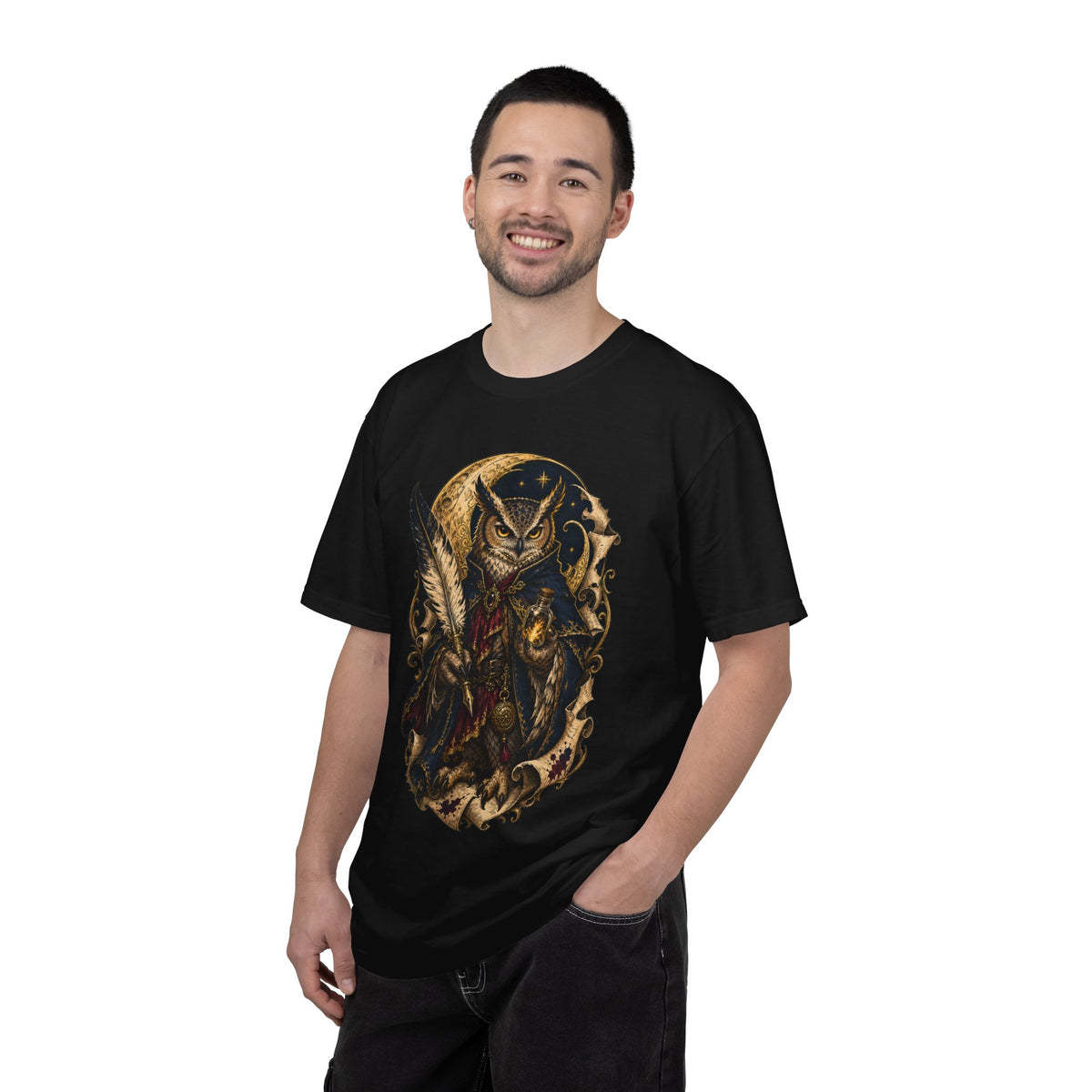 Poet Owl Ink Alchemist T-Shirt Graphic