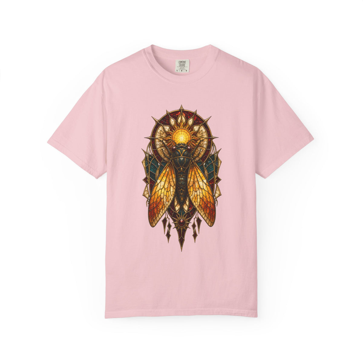 Stained Glass Cicada Sun Relic Graphic Tee