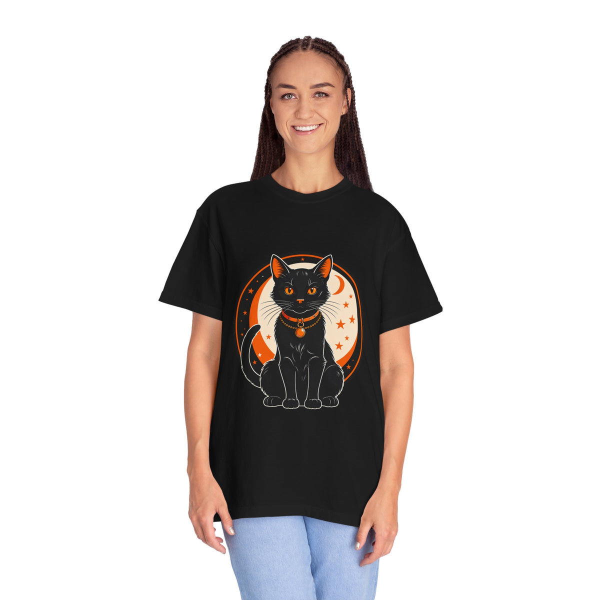 Black Cat Moon Charm T-Shirt Graphic