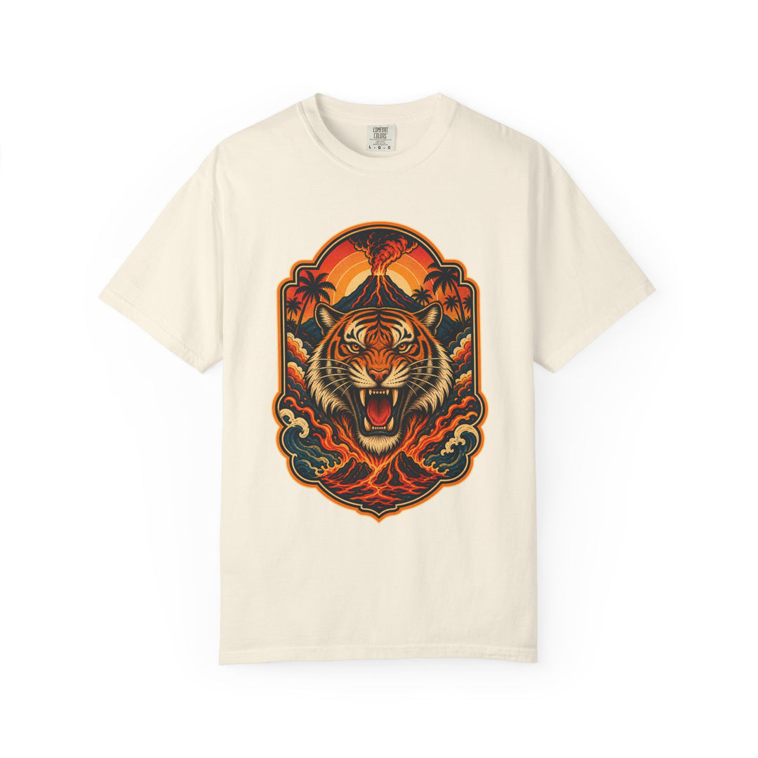 Postcard Volcano Tiger Graphic Tee
