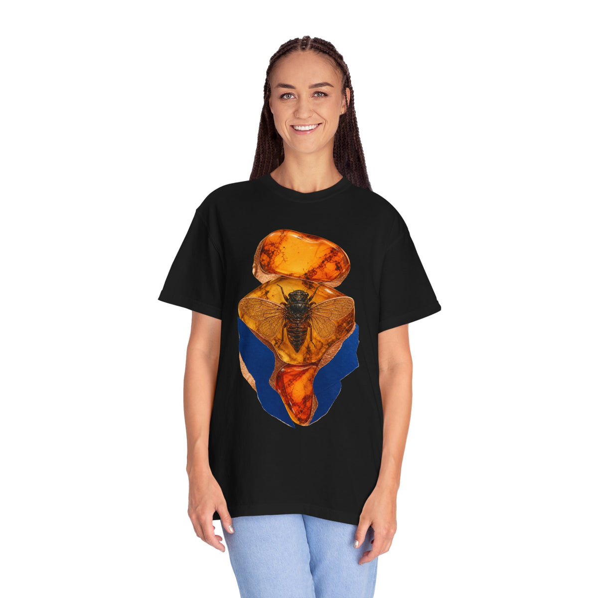 Amber Cicada Time Capsule Resin Collage Graphic Tee