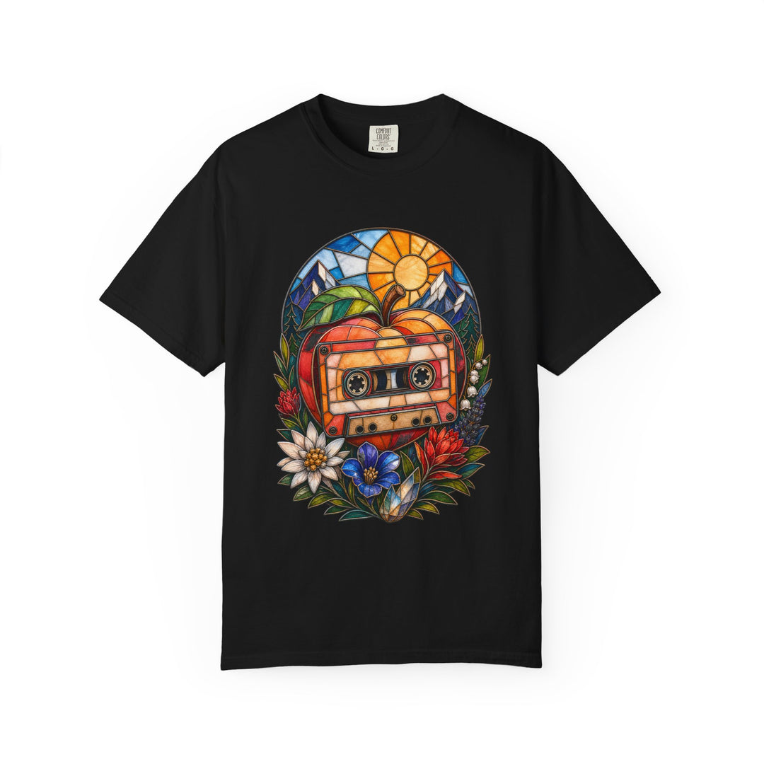 Stained Glass Alpine Cassette Peach T-Shirt Graphic