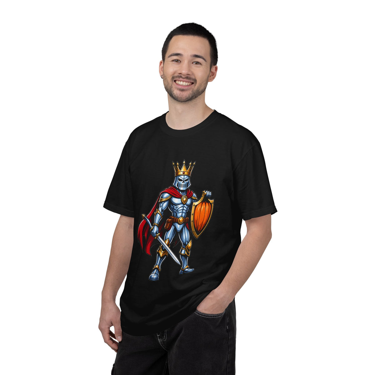 Skeleton King Pumpkin Shield T-Shirt Graphic