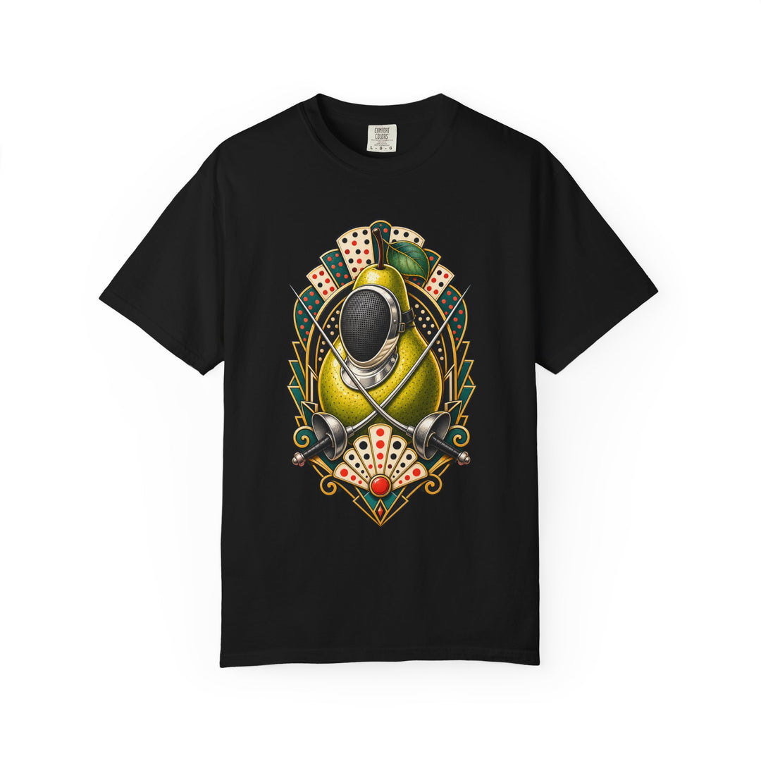 Neo Deco Polka Dot Fencing Pear T-Shirt Graphic