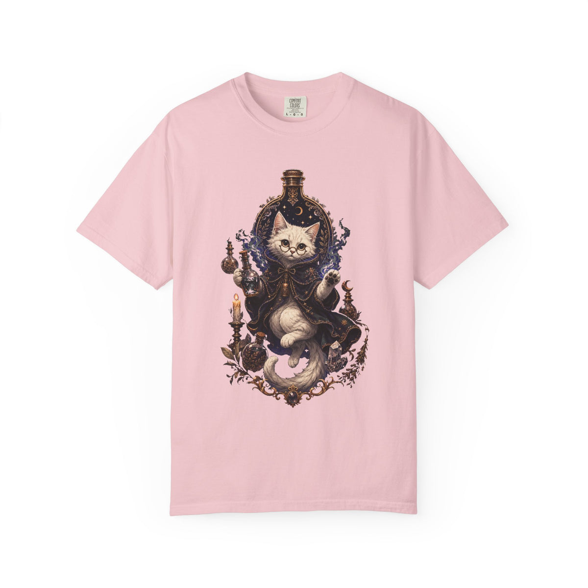 Apothecary Ghost Cat T-Shirt Graphic